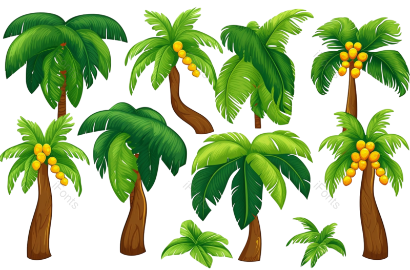 叶子图片,手绘背景元素,自然PNG,草地免抠素材